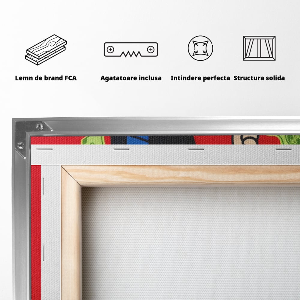 Tablou Canvas Premium LuxCanva® A1493, Monopoly Game , Room, Joc, Dolar, Bani, Cash, Dormitor, Culori Vibrante