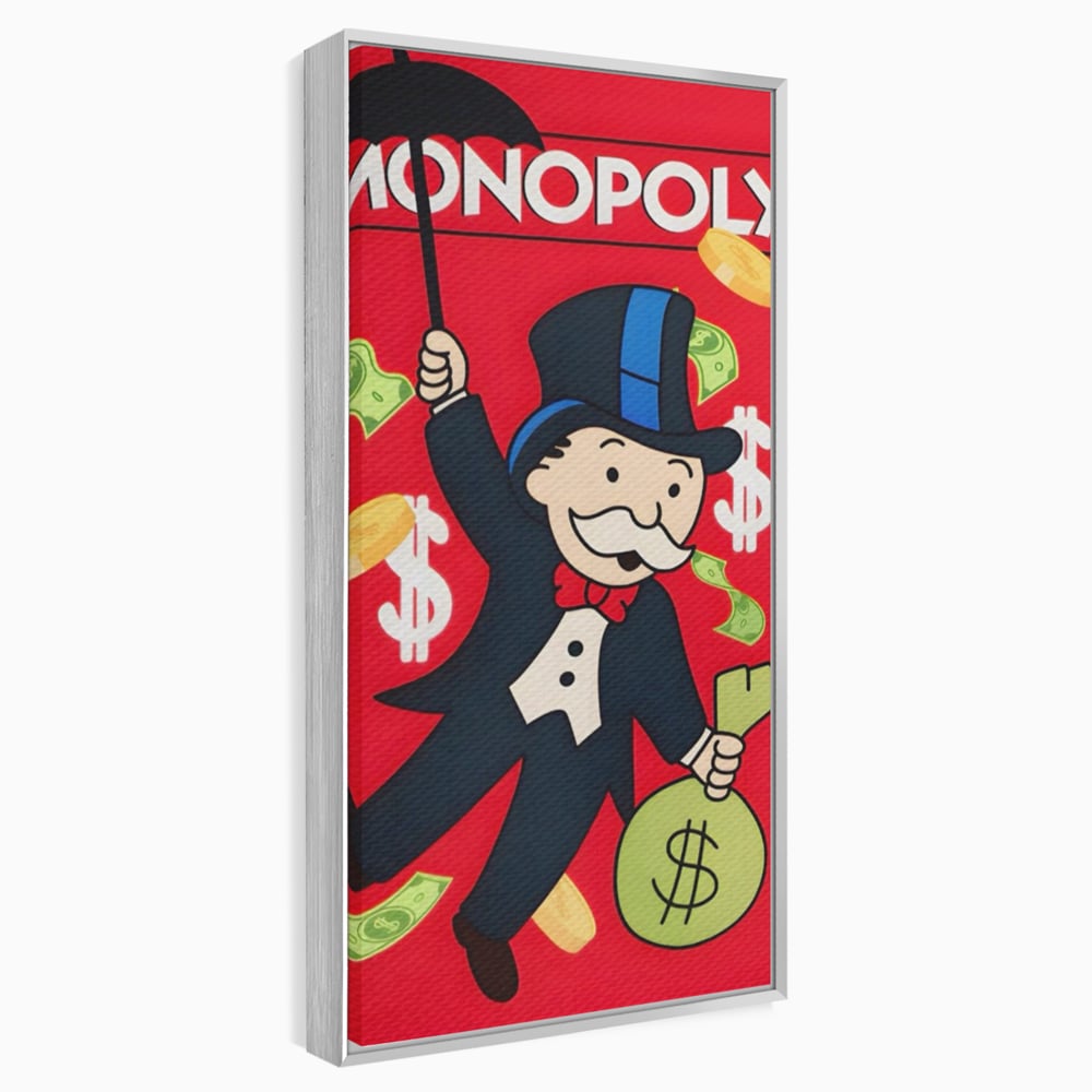 Tablou Canvas Premium LuxCanva® A1493, Monopoly Game , Room, Joc, Dolar, Bani, Cash, Dormitor, Culori Vibrante