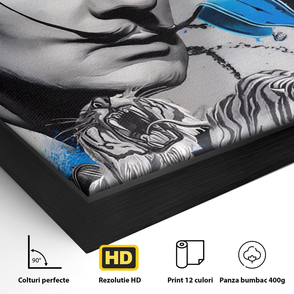Tablou Canvas Premium LuxCanva® A1496, Dali Salvador ,  Room, Pictor, Sculptor, Tigru, Elefent, Living, Culori Vibrante