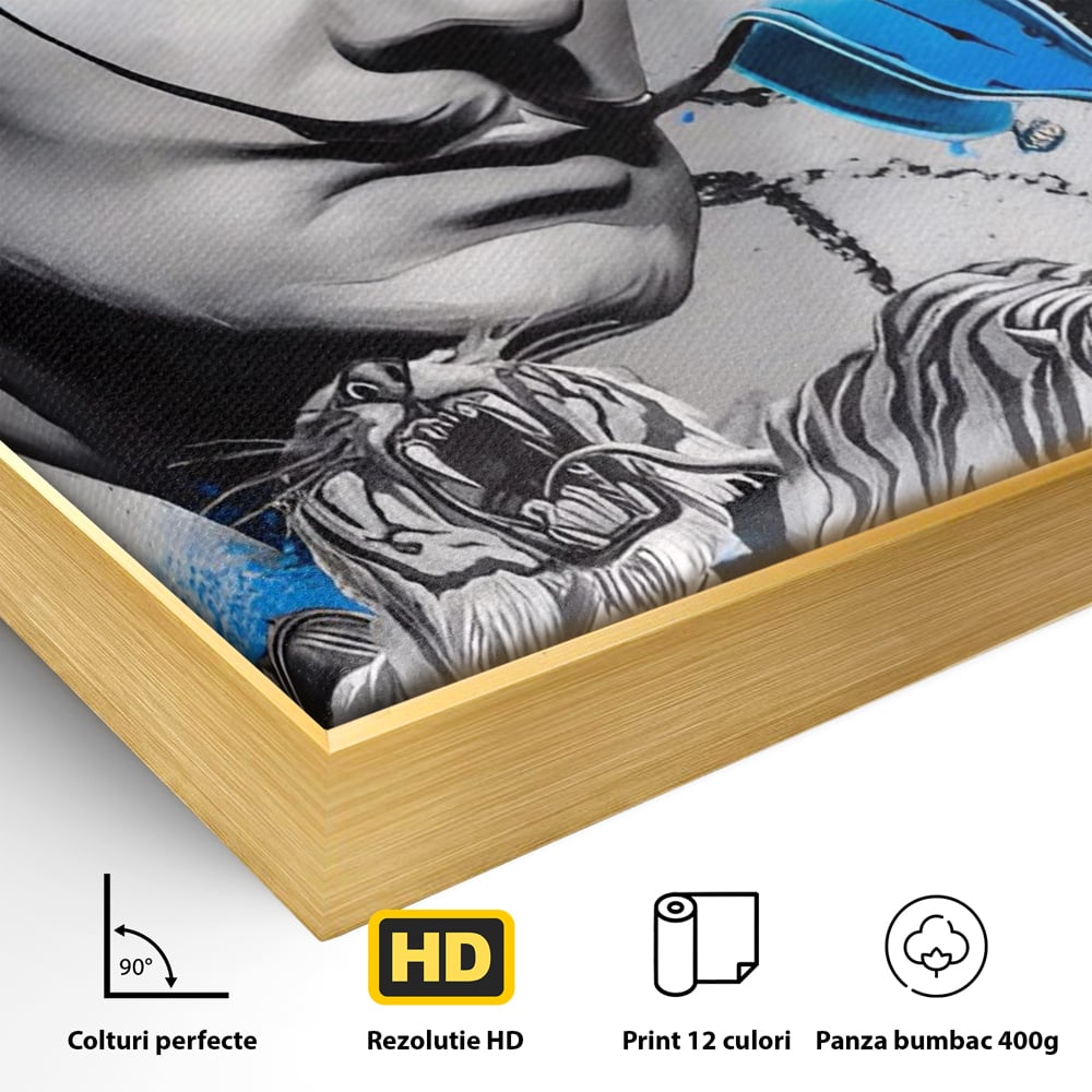 Tablou Canvas Premium LuxCanva® A1496, Dali Salvador ,  Room, Pictor, Sculptor, Tigru, Elefent, Living, Culori Vibrante
