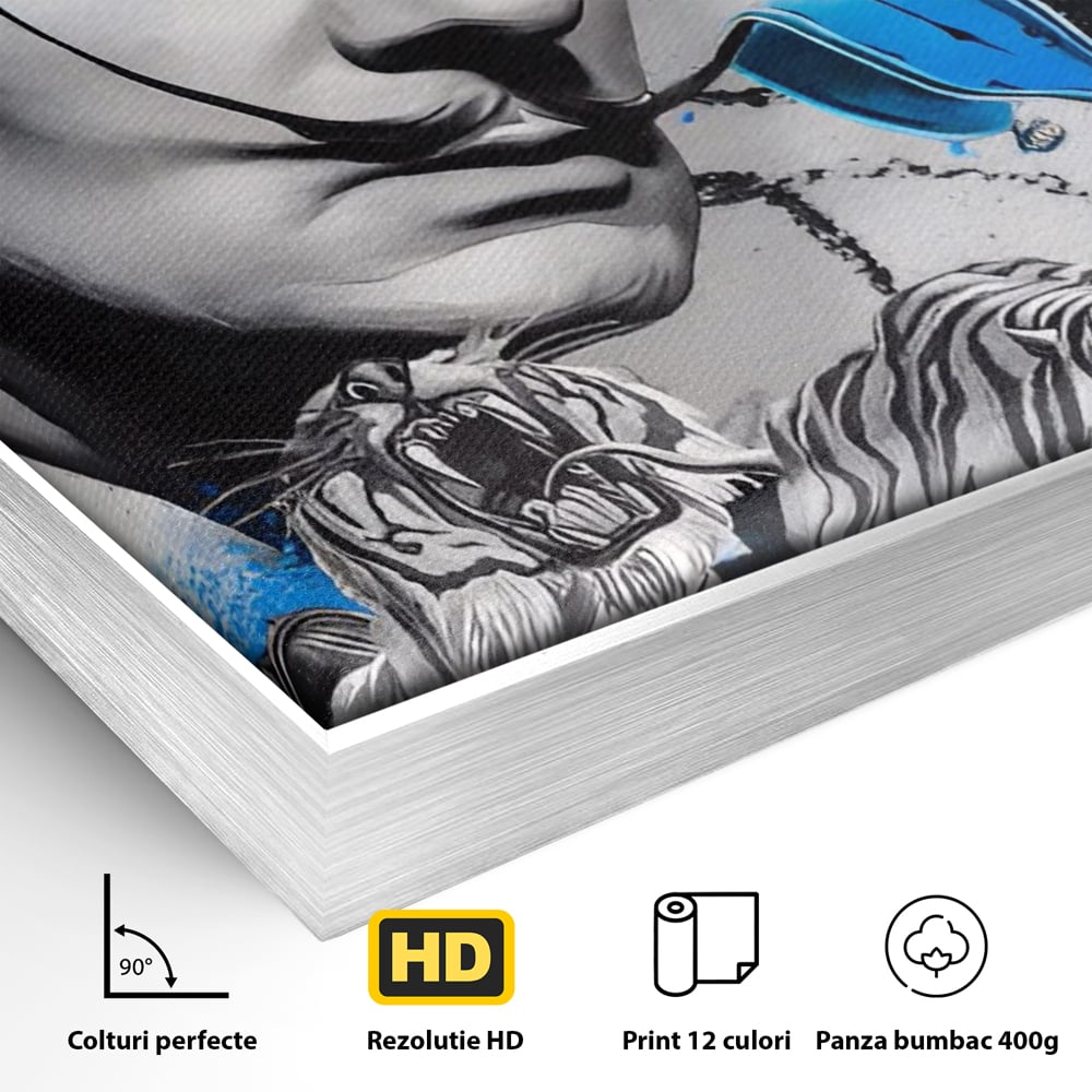 Tablou Canvas Premium LuxCanva® A1496, Dali Salvador ,  Room, Pictor, Sculptor, Tigru, Elefent, Living, Culori Vibrante