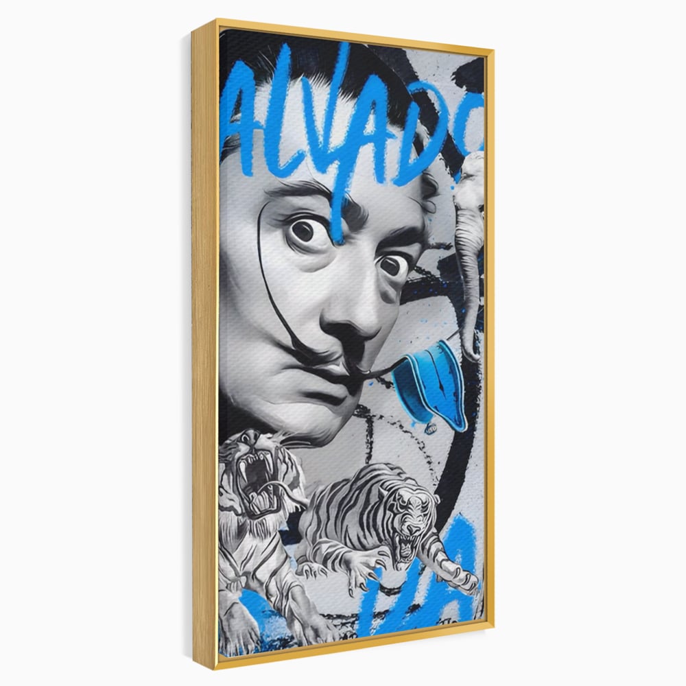 Tablou Canvas Premium LuxCanva® A1496, Dali Salvador ,  Room, Pictor, Sculptor, Tigru, Elefent, Living, Culori Vibrante