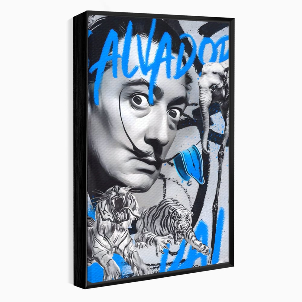 Tablou Canvas Premium LuxCanva® A1496, Dali Salvador ,  Room, Pictor, Sculptor, Tigru, Elefent, Living, Culori Vibrante