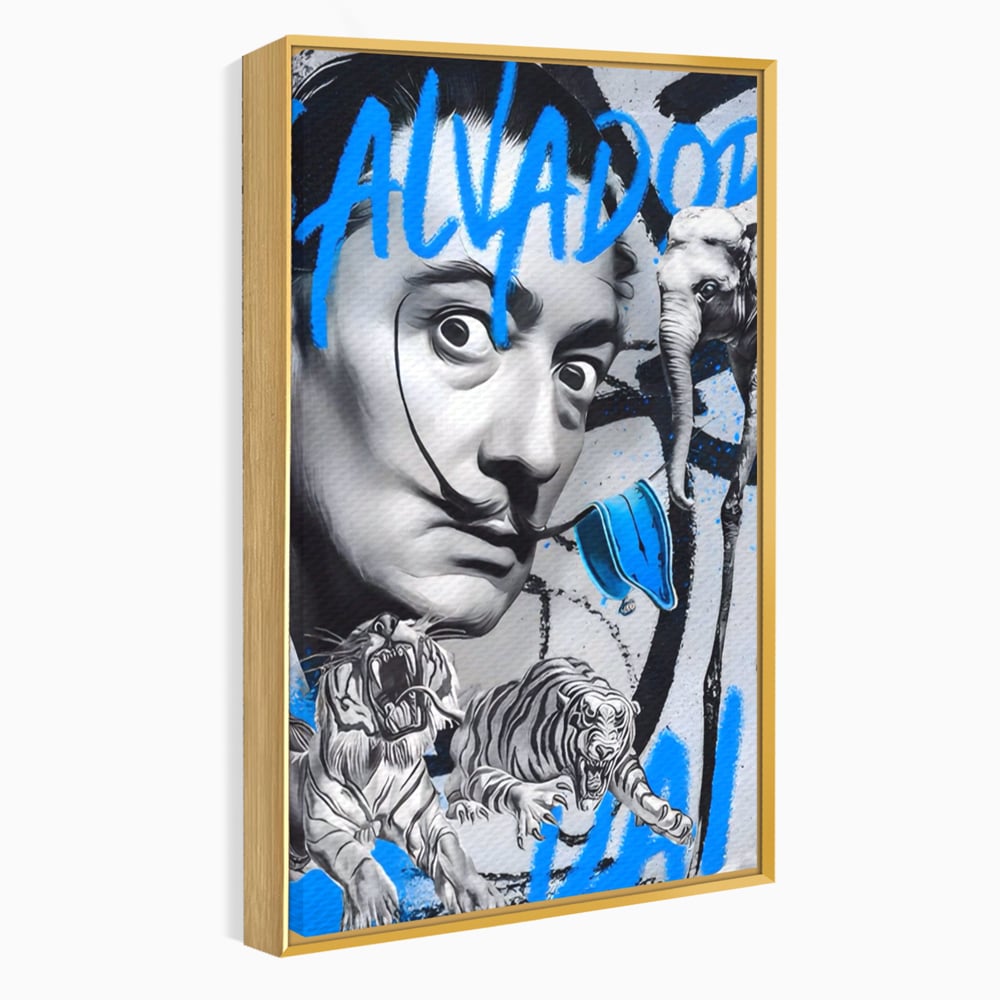 Tablou Canvas Premium LuxCanva® A1496, Dali Salvador ,  Room, Pictor, Sculptor, Tigru, Elefent, Living, Culori Vibrante