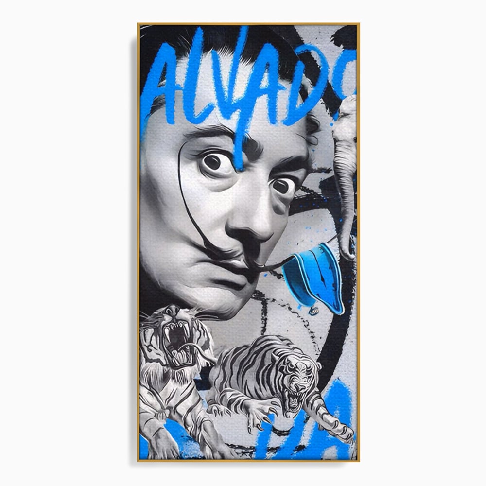 Tablou Canvas Premium LuxCanva® A1496, Dali Salvador ,  Room, Pictor, Sculptor, Tigru, Elefent, Living, Culori Vibrante