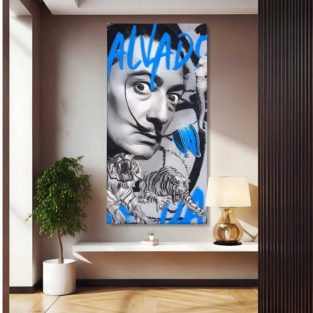 Tablou Canvas Premium LuxCanva® A1496, Dali Salvador ,  Room, Pictor, Sculptor, Tigru, Elefent, Living, Culori Vibrante