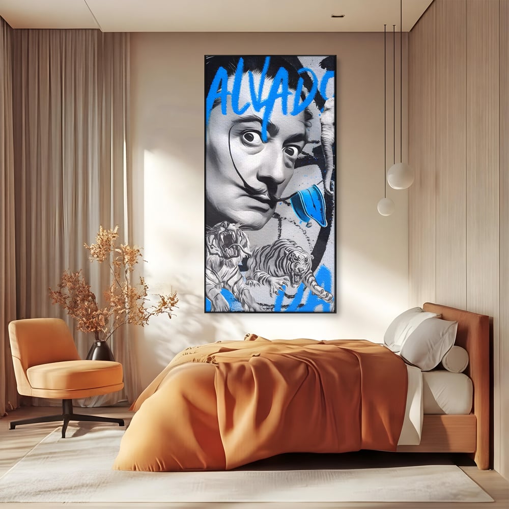 Tablou Canvas Premium LuxCanva® A1496, Dali Salvador ,  Room, Pictor, Sculptor, Tigru, Elefent, Living, Culori Vibrante