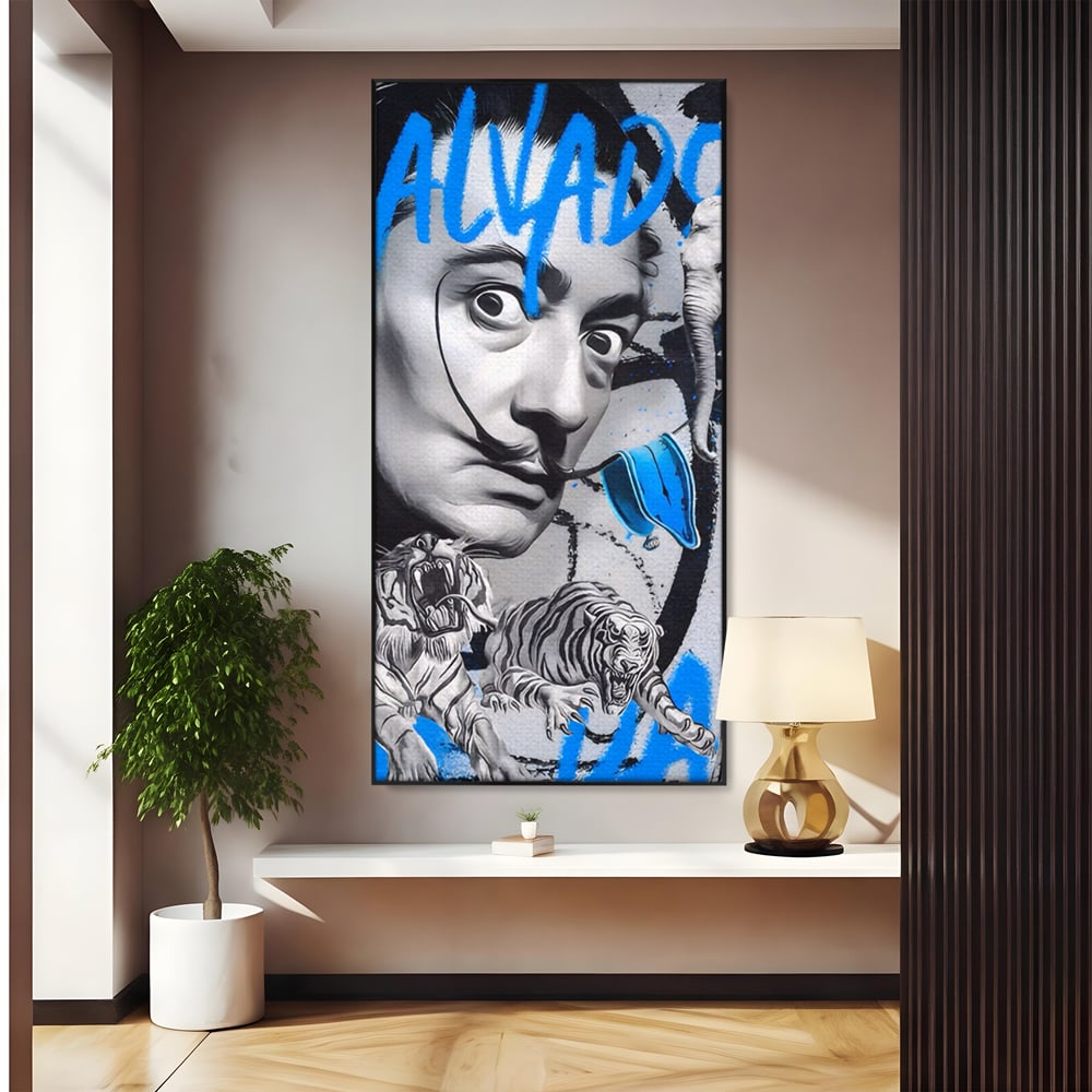 Tablou Canvas Premium LuxCanva® A1496, Dali Salvador ,  Room, Pictor, Sculptor, Tigru, Elefent, Living, Culori Vibrante