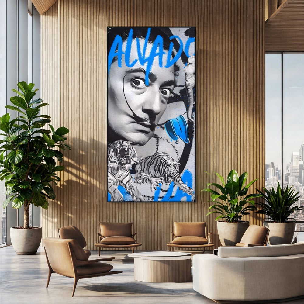 Tablou Canvas Premium LuxCanva® A1496, Dali Salvador ,  Room, Pictor, Sculptor, Tigru, Elefent, Living, Culori Vibrante