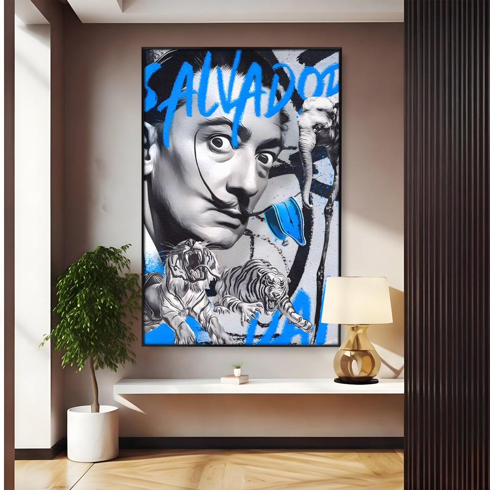 Tablou Canvas Premium LuxCanva® A1496, Dali Salvador ,  Room, Pictor, Sculptor, Tigru, Elefent, Living, Culori Vibrante