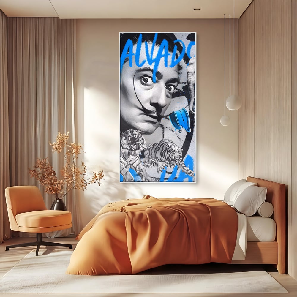 Tablou Canvas Premium LuxCanva® A1496, Dali Salvador ,  Room, Pictor, Sculptor, Tigru, Elefent, Living, Culori Vibrante