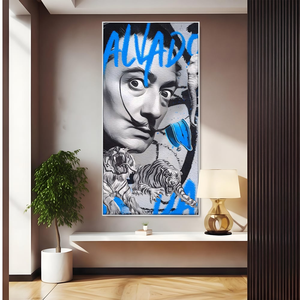 Tablou Canvas Premium LuxCanva® A1496, Dali Salvador ,  Room, Pictor, Sculptor, Tigru, Elefent, Living, Culori Vibrante
