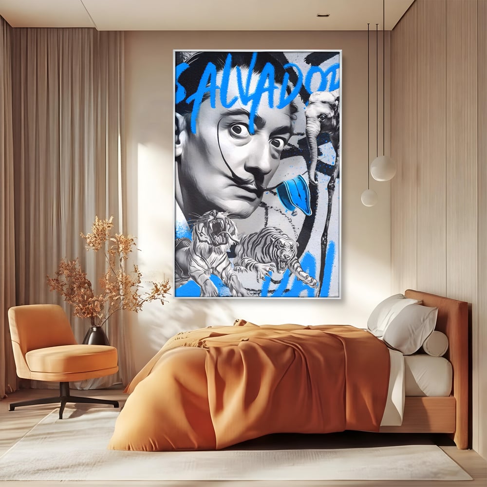 Tablou Canvas Premium LuxCanva® A1496, Dali Salvador ,  Room, Pictor, Sculptor, Tigru, Elefent, Living, Culori Vibrante