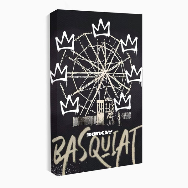Tablou Canvas Premium LuxCanva® A1499, Basquiat Black , Room, Graffiti, Samo, Banksy, Roata, Living, Culori Vibrante