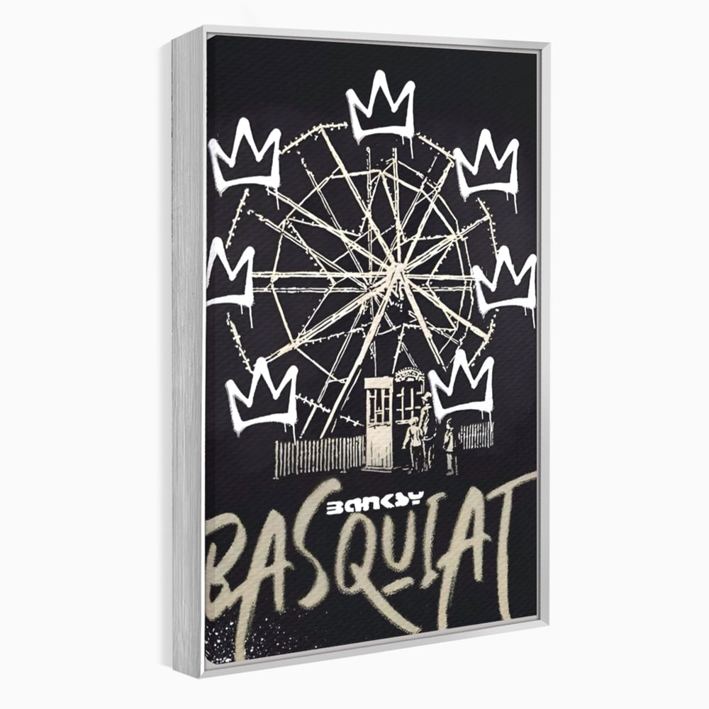 Tablou Canvas Premium LuxCanva® A1499, Basquiat Black , Room, Graffiti, Samo, Banksy, Roata, Living, Culori Vibrante