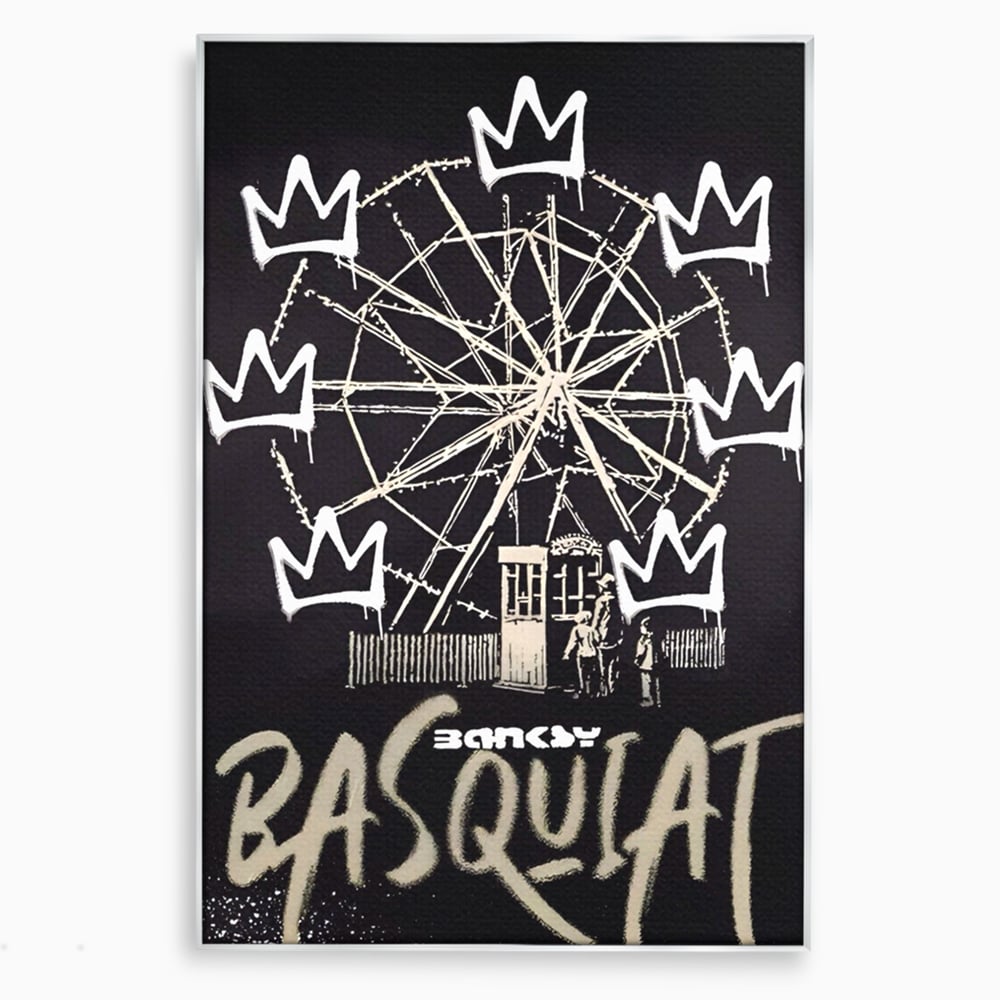 Tablou Canvas Premium LuxCanva® A1499, Basquiat Black , Room, Graffiti, Samo, Banksy, Roata, Living, Culori Vibrante
