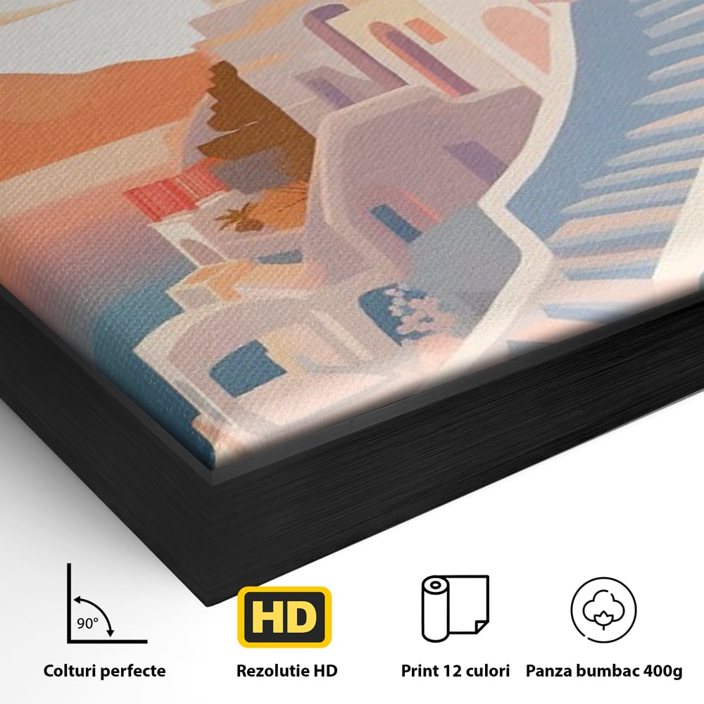 Leinwandbilder Premium LuxCanva® A1502, Die Kirche, Schlafzimmer, Kirche, Kirche, Stadt, Architektur, Sonnenuntergang, Zimmer, kräftige Farben
