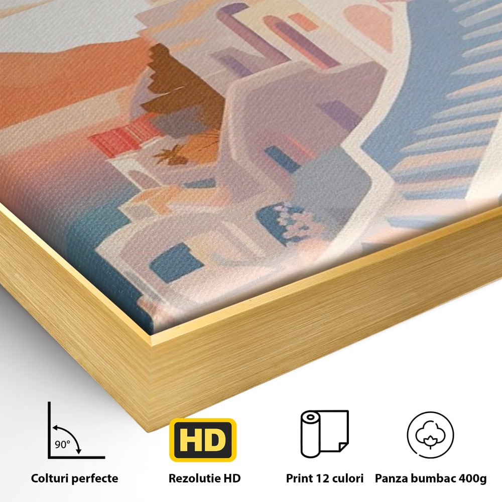 Leinwandbilder Premium LuxCanva® A1502, Die Kirche, Schlafzimmer, Kirche, Kirche, Stadt, Architektur, Sonnenuntergang, Zimmer, kräftige Farben
