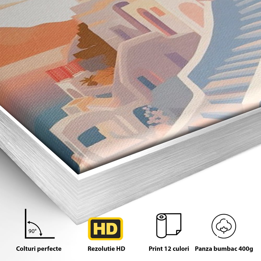 Leinwandbilder Premium LuxCanva® A1502, Die Kirche, Schlafzimmer, Kirche, Kirche, Stadt, Architektur, Sonnenuntergang, Zimmer, kräftige Farben