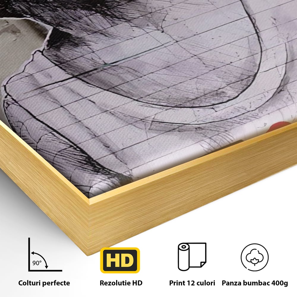 Tablou Canvas Premium LuxCanva® A1503, I Love Life , Dormitor, Copil, Inocenta, Ochelari, Inima, Room, Culori Vibrante