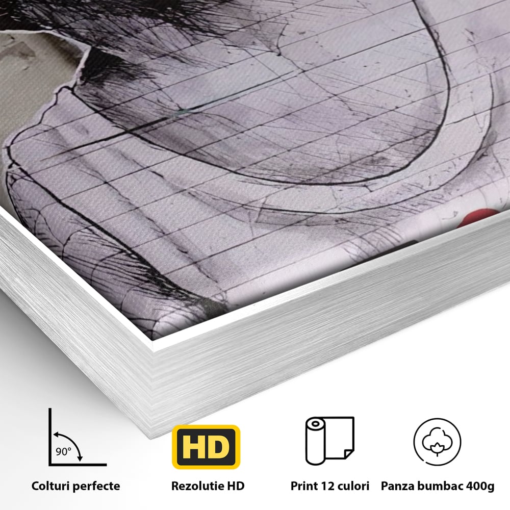 Tablou Canvas Premium LuxCanva® A1503, I Love Life , Dormitor, Copil, Inocenta, Ochelari, Inima, Room, Culori Vibrante