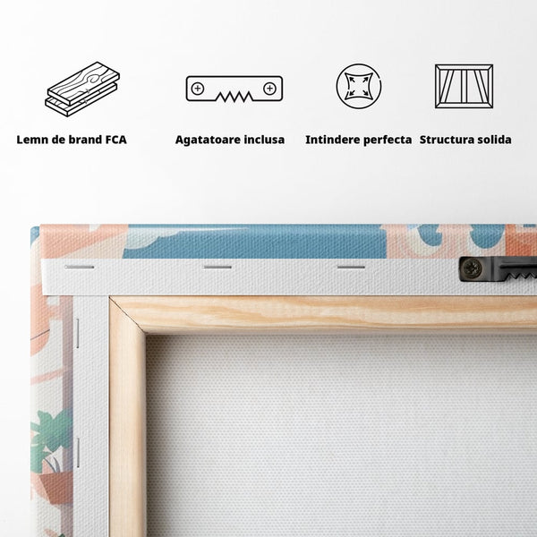 Tablou Canvas Premium LuxCanva® A1504, Cladiri Antice , Dormitor, Oras, Vacanta, Arhitectura, Mare, Room, Culori Vibrante
