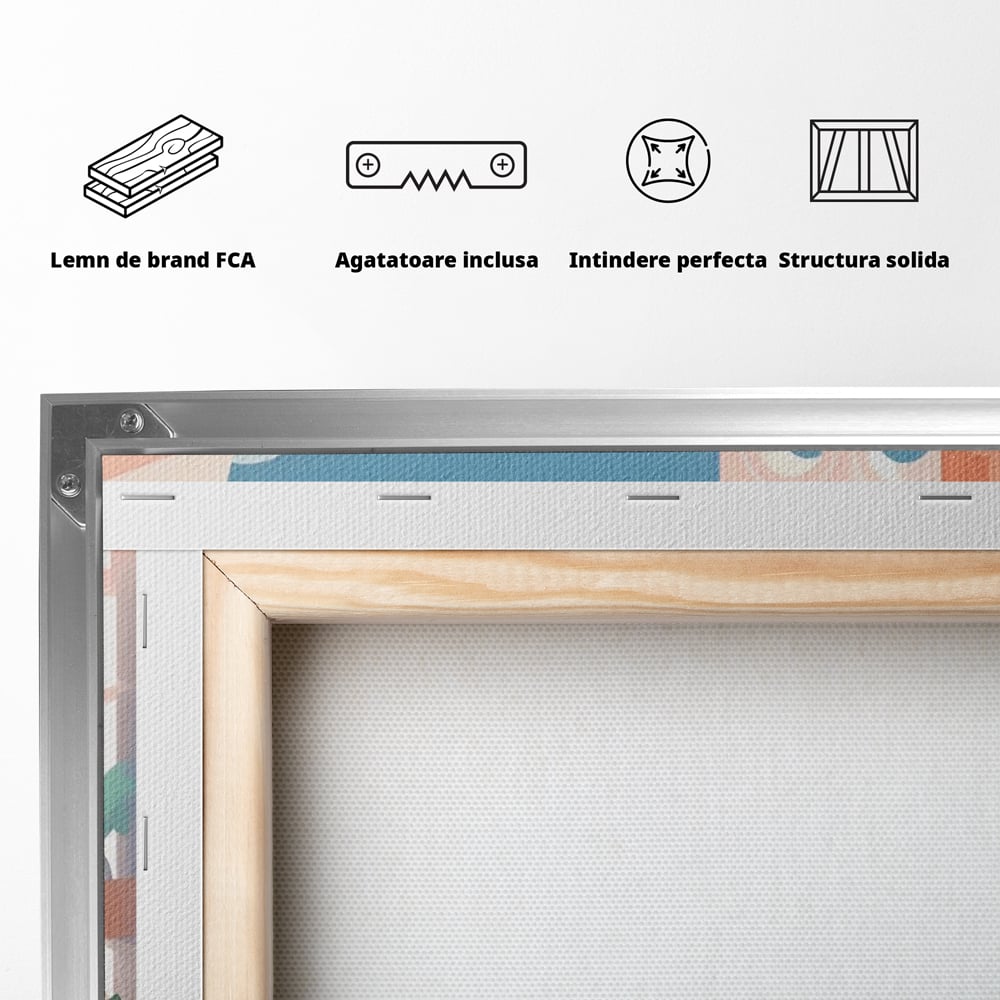 Tablou Canvas Premium LuxCanva® A1504, Cladiri Antice , Dormitor, Oras, Vacanta, Arhitectura, Mare, Room, Culori Vibrante