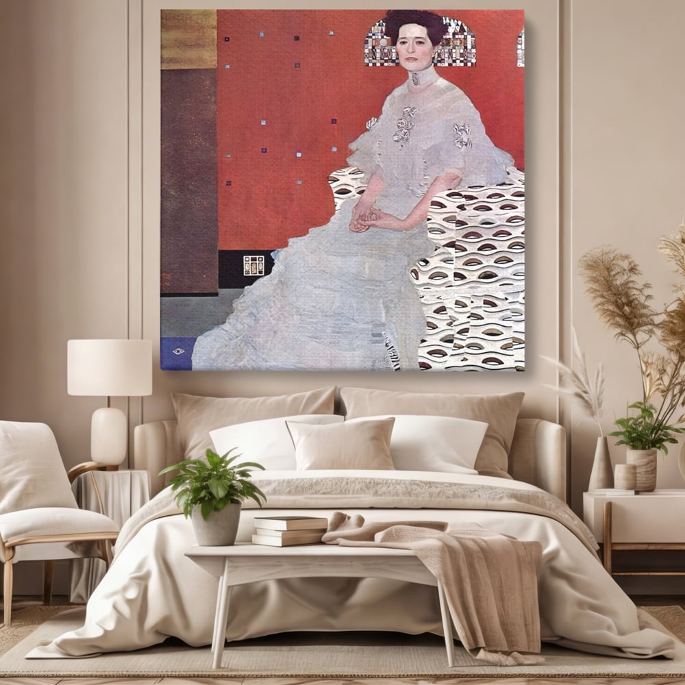 Tablou Canvas Premium LuxCanva® A1510, Fritza Riedler , Klimt, Artist, Opera, Pictura, Room, Culori Vibrante