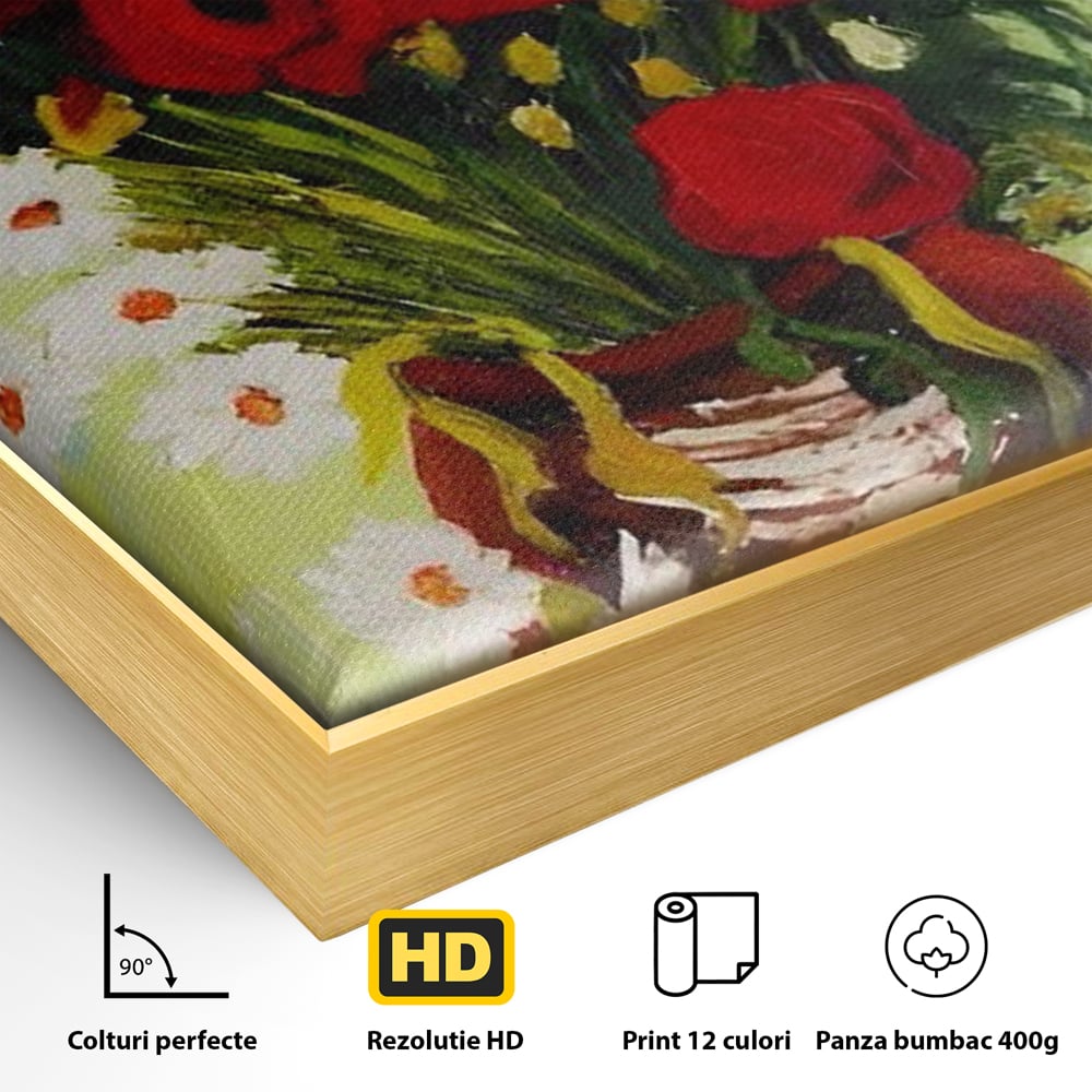Canvas Wall Art Canvas Wall Art Premium LuxCanva® A1511, Gänseblümchen und Gänseblümchen , Kunstgalerie, Van Gogh, Gemälde, Blumen, Blumen, Oper, Wohnen, lebendige Farben