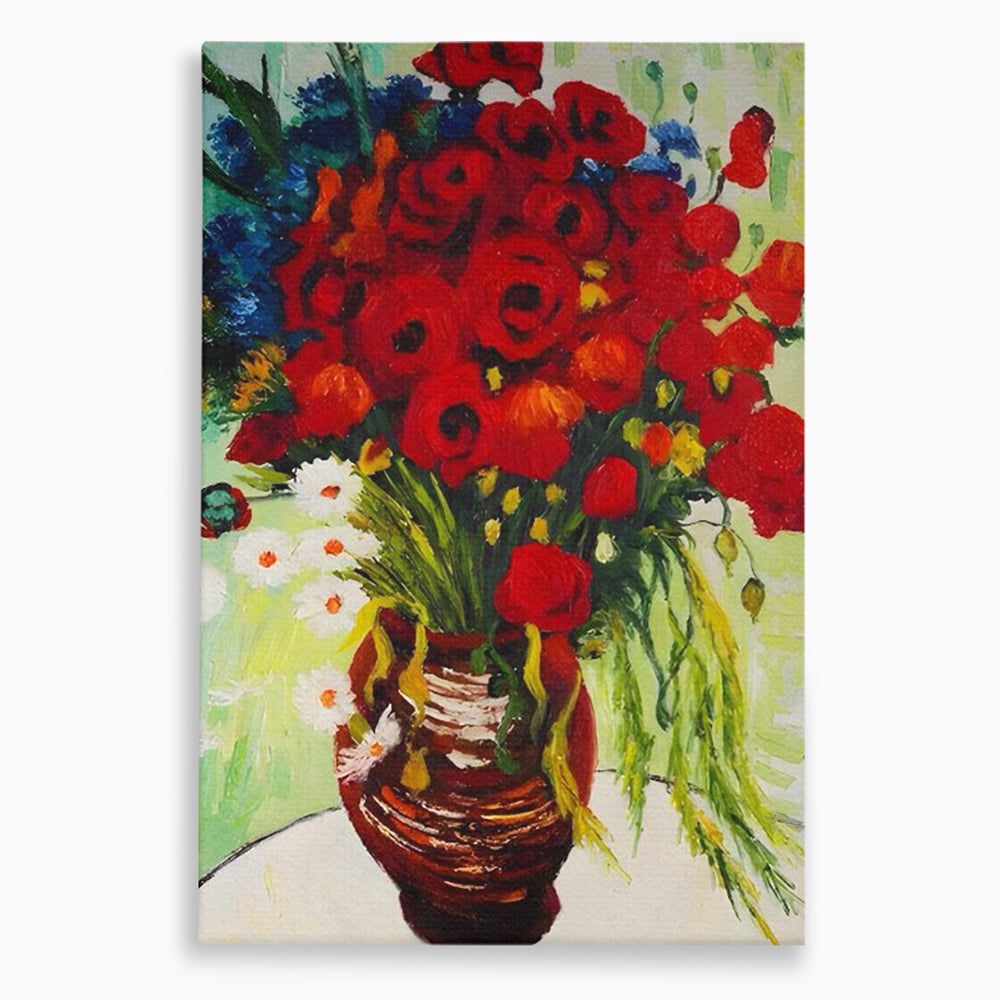 Canvas Wall Art Canvas Wall Art Premium LuxCanva® A1511, Gänseblümchen und Gänseblümchen , Kunstgalerie, Van Gogh, Gemälde, Blumen, Blumen, Oper, Wohnen, lebendige Farben