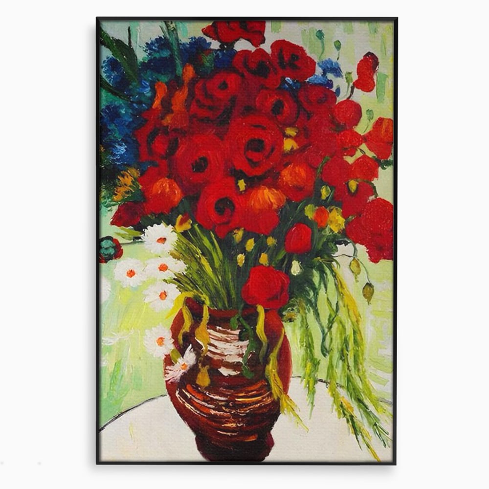 Canvas Wall Art Canvas Wall Art Premium LuxCanva® A1511, Gänseblümchen und Gänseblümchen , Kunstgalerie, Van Gogh, Gemälde, Blumen, Blumen, Oper, Wohnen, lebendige Farben