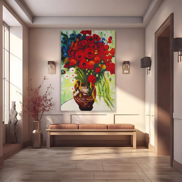 Canvas Wall Art Canvas Wall Art Premium LuxCanva® A1511, Gänseblümchen und Gänseblümchen , Kunstgalerie, Van Gogh, Gemälde, Blumen, Blumen, Oper, Wohnen, lebendige Farben