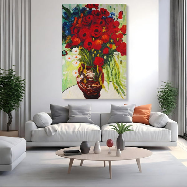Canvas Wall Art Canvas Wall Art Premium LuxCanva® A1511, Gänseblümchen und Gänseblümchen , Kunstgalerie, Van Gogh, Gemälde, Blumen, Blumen, Oper, Wohnen, lebendige Farben