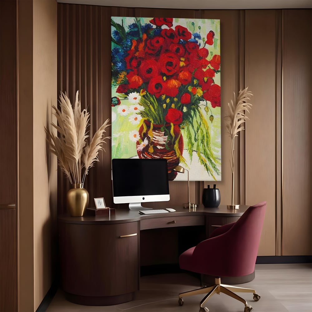 Canvas Wall Art Canvas Wall Art Premium LuxCanva® A1511, Gänseblümchen und Gänseblümchen , Kunstgalerie, Van Gogh, Gemälde, Blumen, Blumen, Oper, Wohnen, lebendige Farben