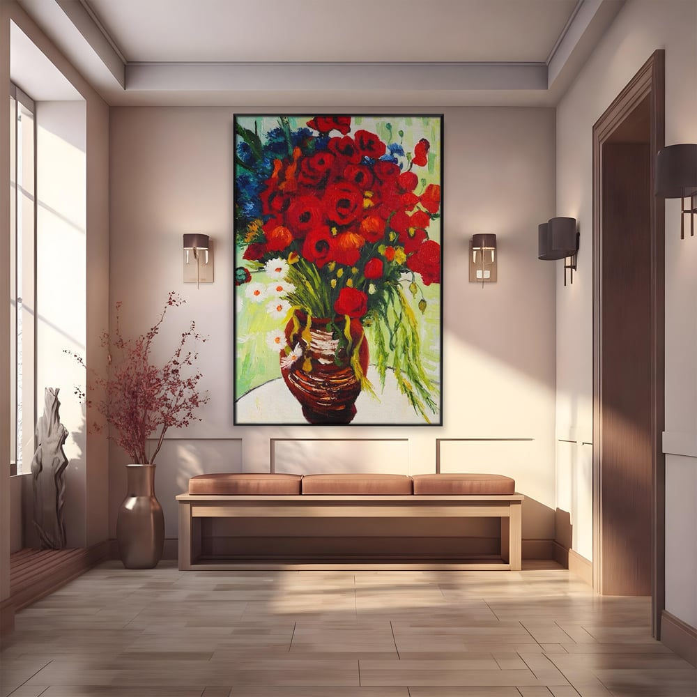 Canvas Wall Art Canvas Wall Art Premium LuxCanva® A1511, Gänseblümchen und Gänseblümchen , Kunstgalerie, Van Gogh, Gemälde, Blumen, Blumen, Oper, Wohnen, lebendige Farben