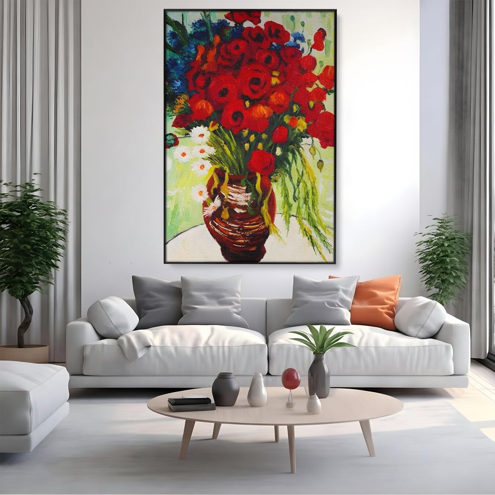 Canvas Wall Art Canvas Wall Art Premium LuxCanva® A1511, Gänseblümchen und Gänseblümchen , Kunstgalerie, Van Gogh, Gemälde, Blumen, Blumen, Oper, Wohnen, lebendige Farben