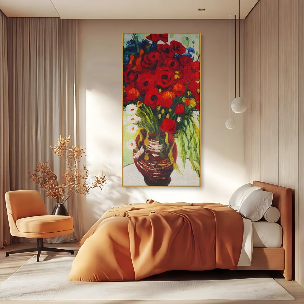 Canvas Wall Art Canvas Wall Art Premium LuxCanva® A1511, Gänseblümchen und Gänseblümchen , Kunstgalerie, Van Gogh, Gemälde, Blumen, Blumen, Oper, Wohnen, lebendige Farben