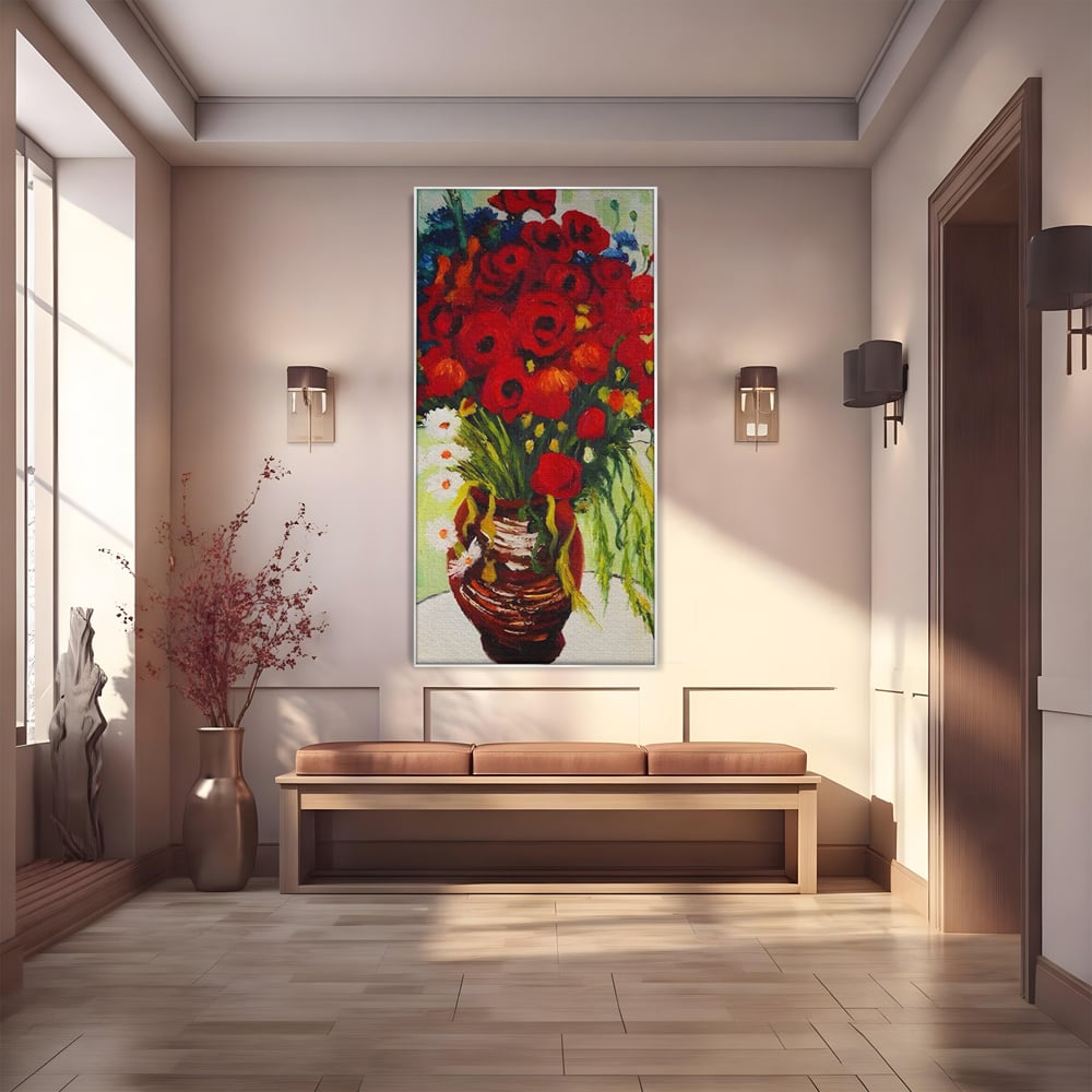 Canvas Wall Art Canvas Wall Art Premium LuxCanva® A1511, Gänseblümchen und Gänseblümchen , Kunstgalerie, Van Gogh, Gemälde, Blumen, Blumen, Oper, Wohnen, lebendige Farben