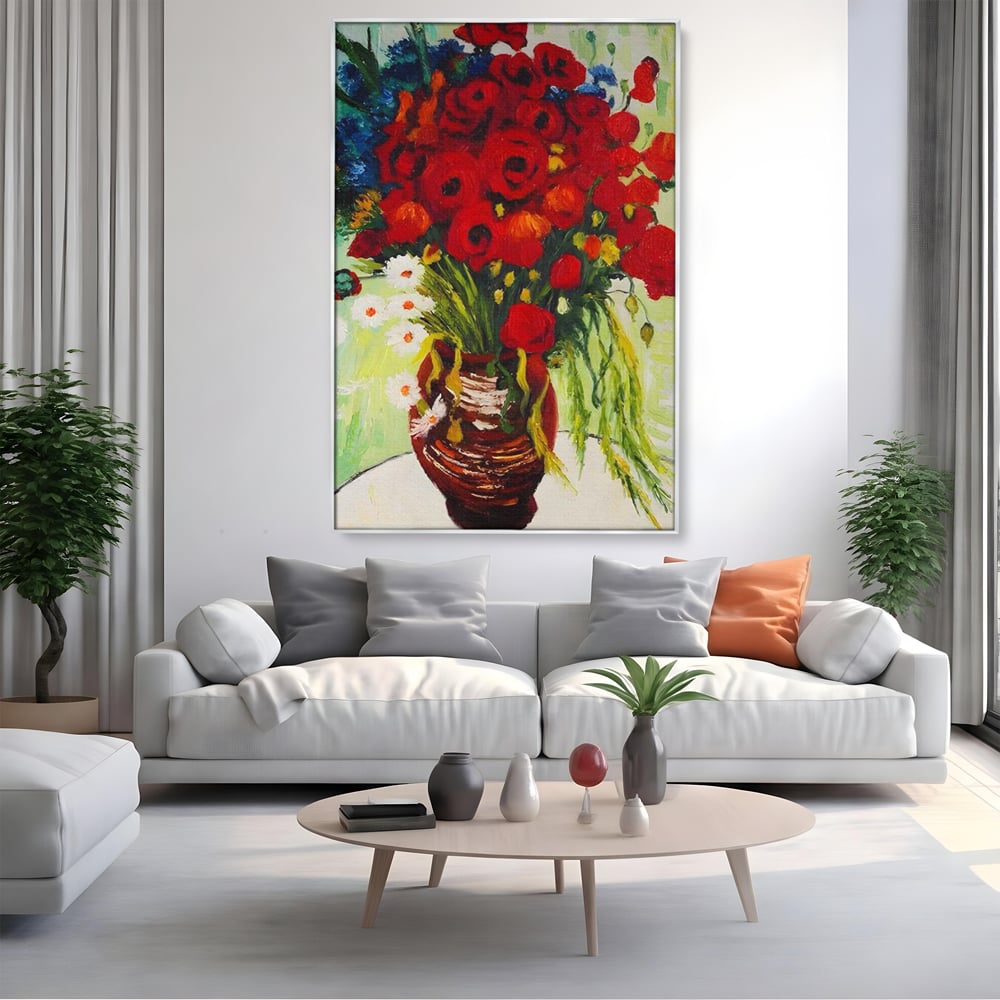 Canvas Wall Art Canvas Wall Art Premium LuxCanva® A1511, Gänseblümchen und Gänseblümchen , Kunstgalerie, Van Gogh, Gemälde, Blumen, Blumen, Oper, Wohnen, lebendige Farben