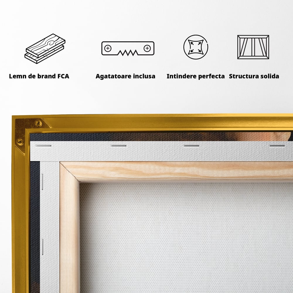 Tablou Canvas Premium LuxCanva® A1512, Portretul Unei Tinere Doamne , Galerie De Arta, Leonardo Da Vinci, Femeie, Pictura, Living, Culori Vibrante