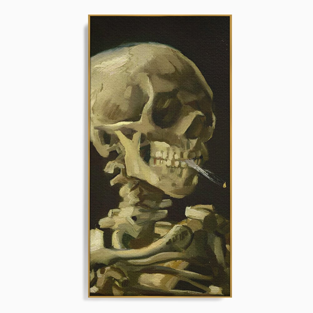 Tablou Canvas Premium LuxCanva® A1513, Skeletons , Room, Tigara, Schelete, Oase, Living, Culori Vibrante