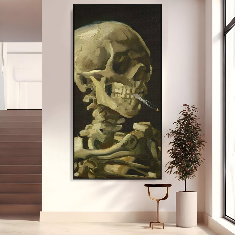 Tablou Canvas Premium LuxCanva® A1513, Skeletons , Room, Tigara, Schelete, Oase, Living, Culori Vibrante