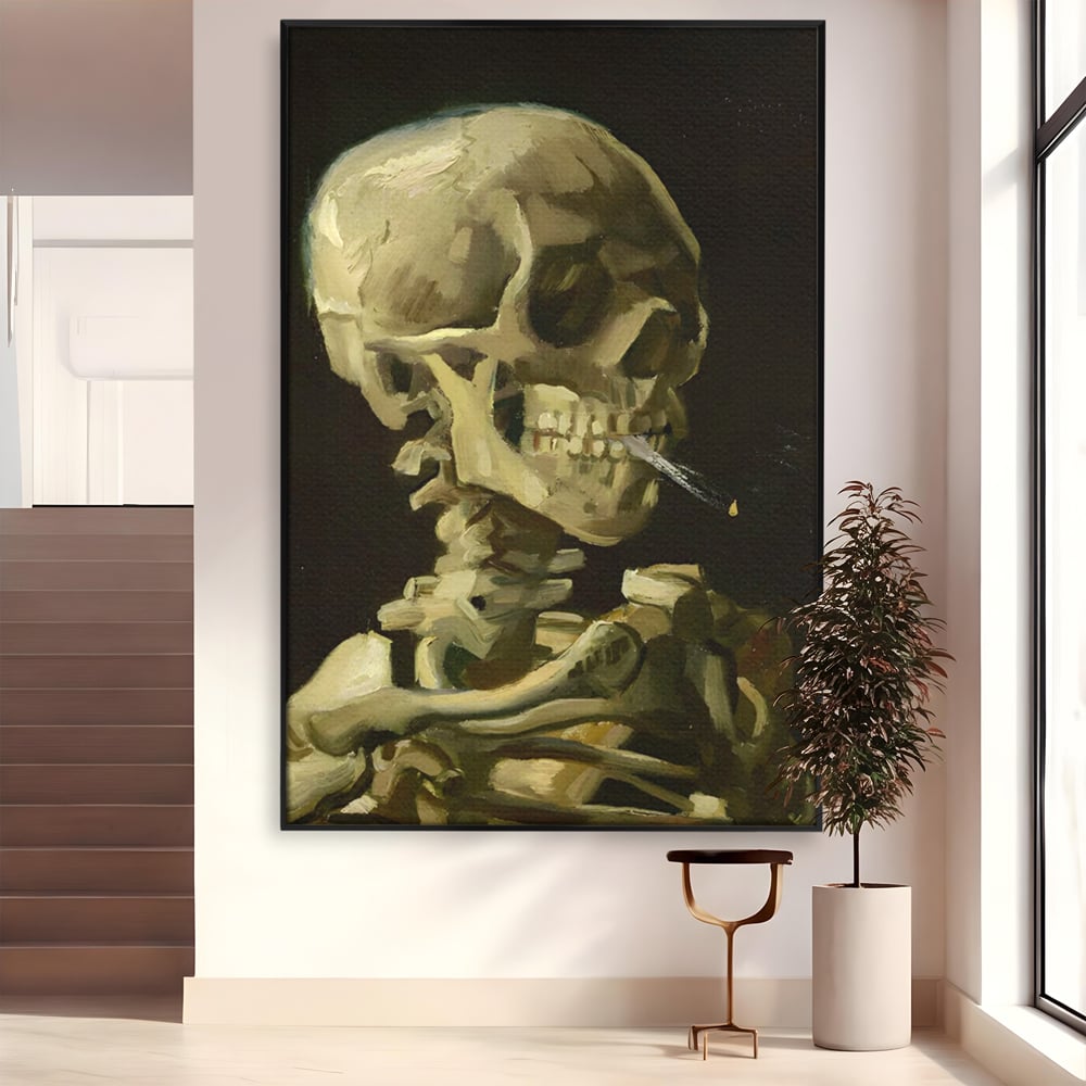 Tablou Canvas Premium LuxCanva® A1513, Skeletons , Room, Tigara, Schelete, Oase, Living, Culori Vibrante