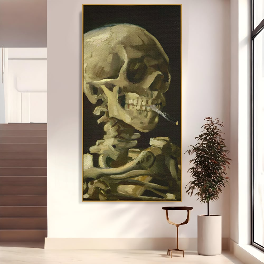 Tablou Canvas Premium LuxCanva® A1513, Skeletons , Room, Tigara, Schelete, Oase, Living, Culori Vibrante