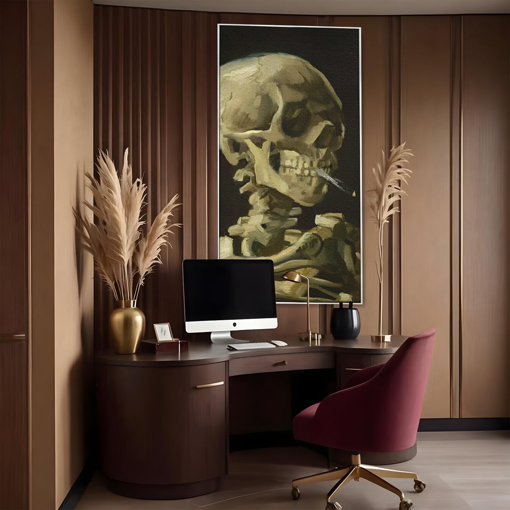 Tablou Canvas Premium LuxCanva® A1513, Skeletons , Room, Tigara, Schelete, Oase, Living, Culori Vibrante