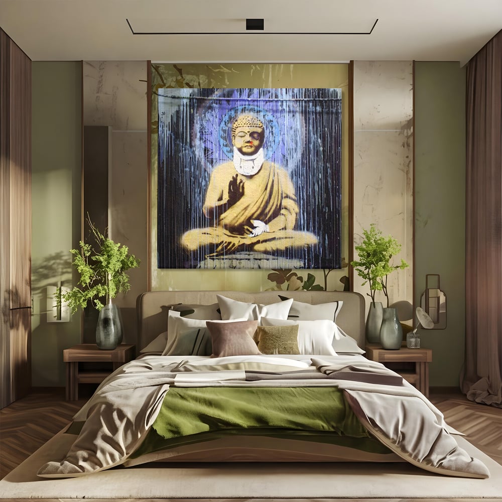Tablou Canvas Premium LuxCanva® A1519, Zen ,  Room, Statuie, Amuleta, Zeu, Decorativ, Living, Culori Vibrante