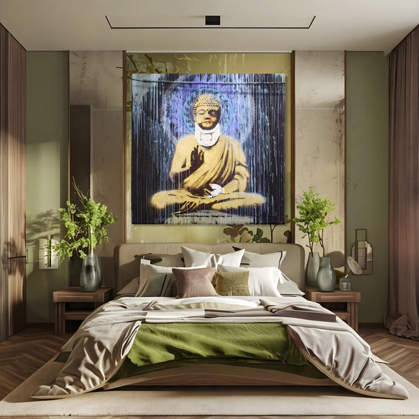 Tablou Canvas Premium LuxCanva® A1519, Zen ,  Room, Statuie, Amuleta, Zeu, Decorativ, Living, Culori Vibrante