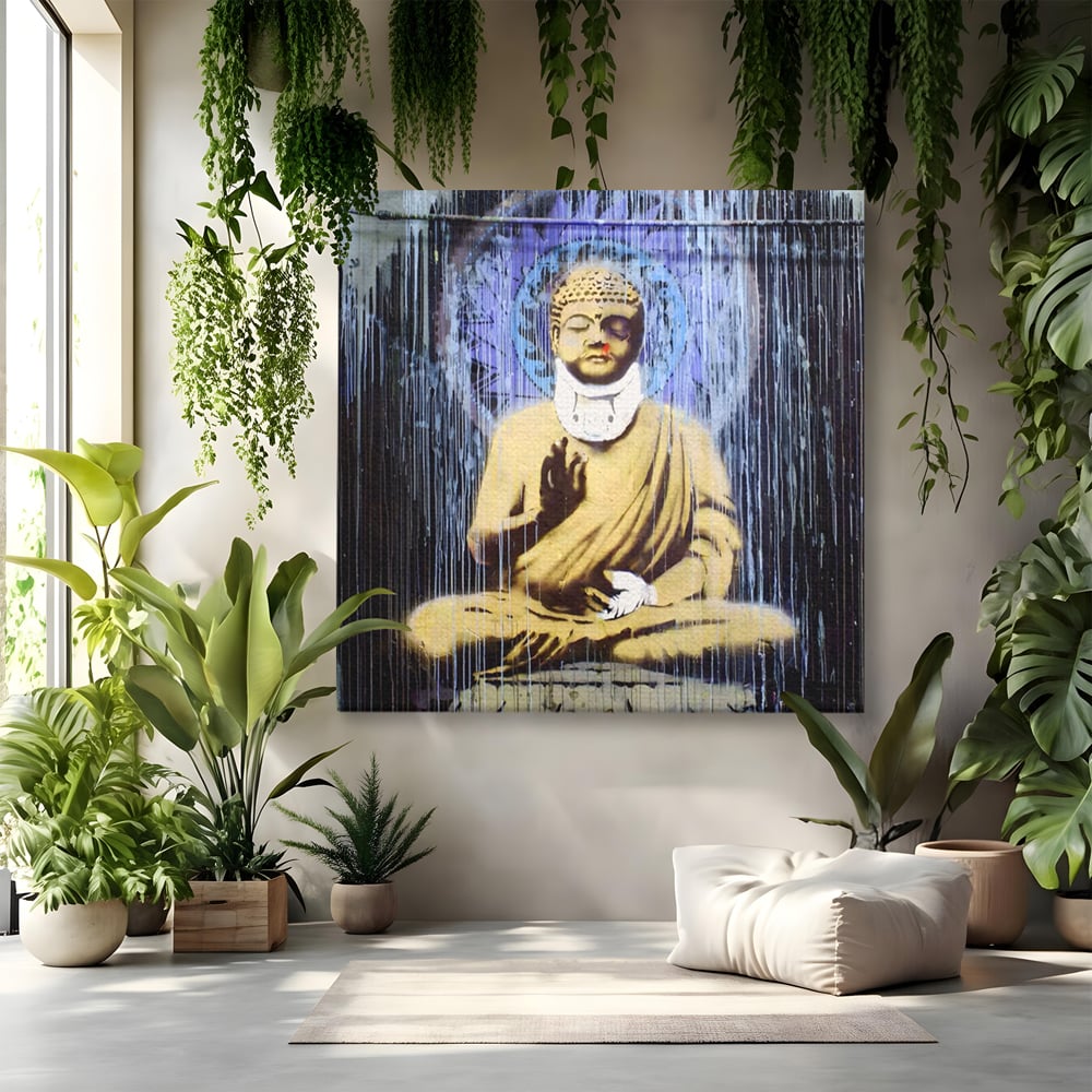 Tablou Canvas Premium LuxCanva® A1519, Zen ,  Room, Statuie, Amuleta, Zeu, Decorativ, Living, Culori Vibrante