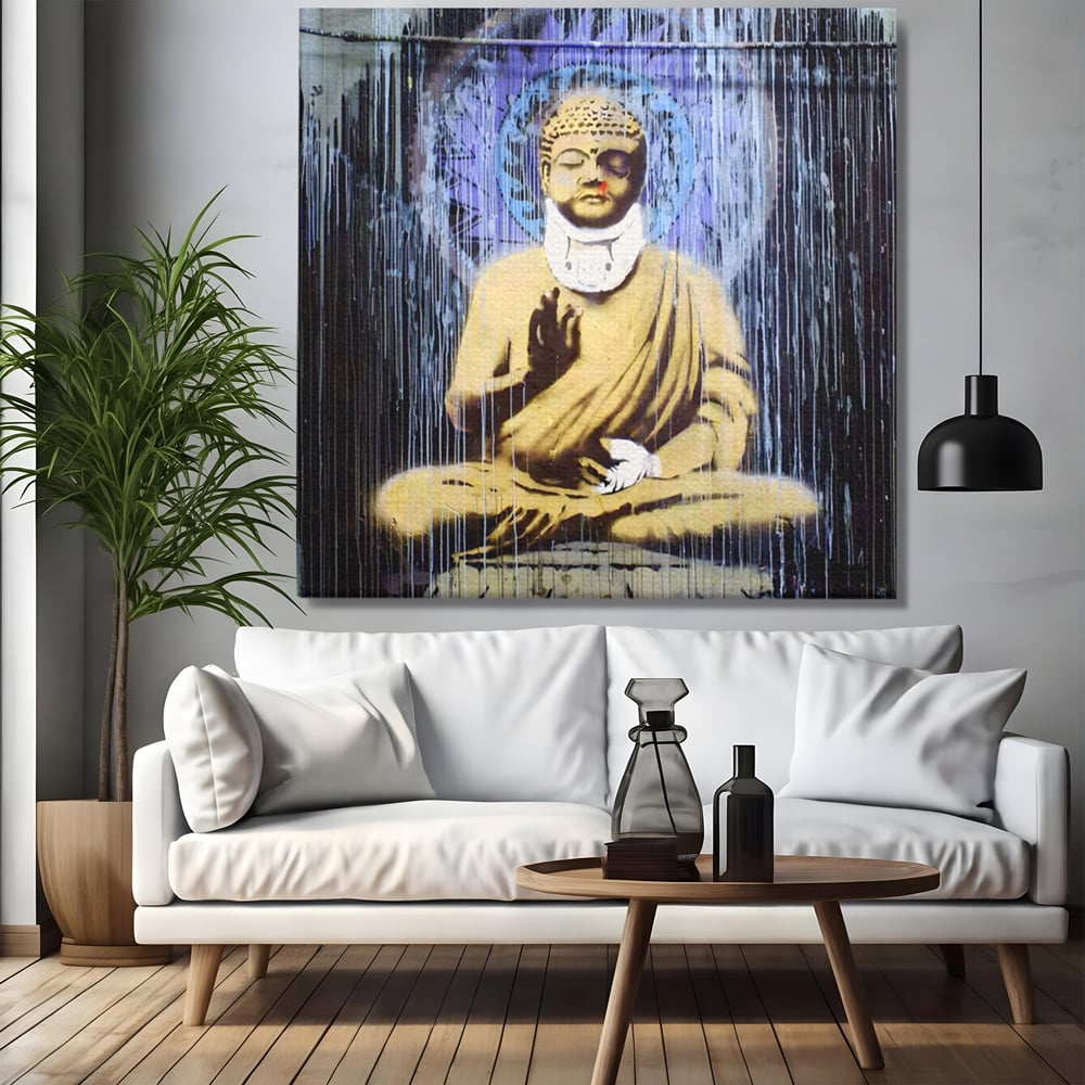 Tablou Canvas Premium LuxCanva® A1519, Zen ,  Room, Statuie, Amuleta, Zeu, Decorativ, Living, Culori Vibrante