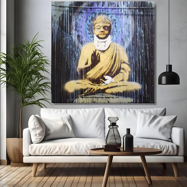 Tablou Canvas Premium LuxCanva® A1519, Zen ,  Room, Statuie, Amuleta, Zeu, Decorativ, Living, Culori Vibrante